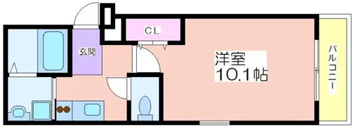 フジパレス山之内ノース【102号室】の間取り