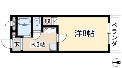 オリオンハイツ【301号室】の間取り