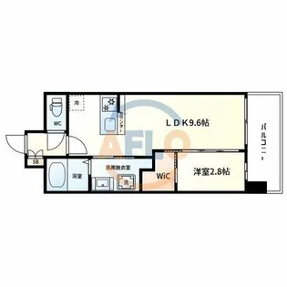 セレニテ難波グランデシュッド【2階】の間取り