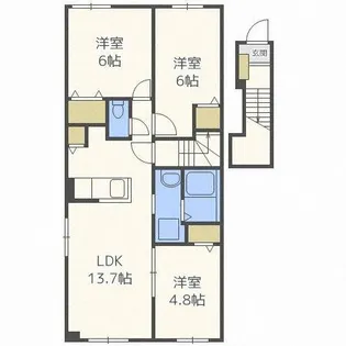 ルミウスD【201号室】の間取り