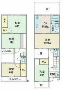 愛知県名古屋市守山区大谷町【一戸建】の間取り