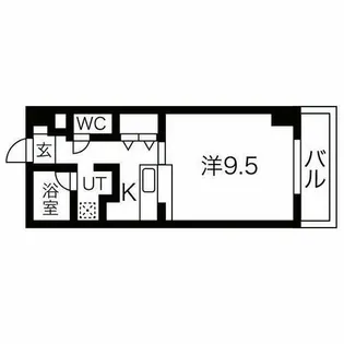 グリーンパーク新瑞【509号室】の間取り