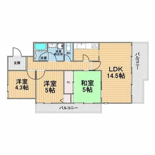 レジェンダリー小松【7階】の間取り