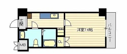 エヴァ名谷【213号室】の間取り