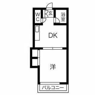 レジデンス山崎【105号室】の間取り