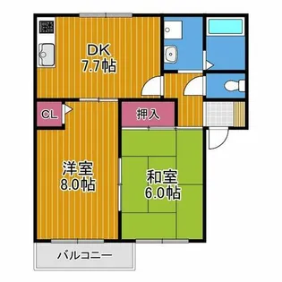 聖ソレアードA棟【2階】の間取り