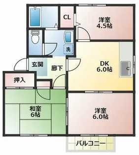 ユトリロ東脇【201号室】の間取り