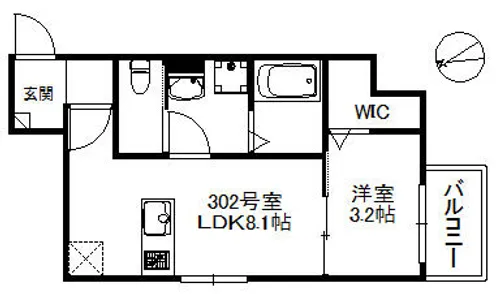 福岡県福岡市西区生の松原2丁目【アパート】の間取り