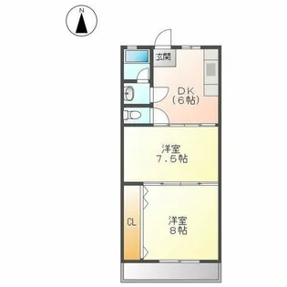日興コーポラス【2階】の間取り