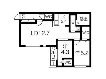 ラヴィ南平岸【202号室】の間取り