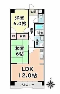 アクシス呼続【303号室】の間取り