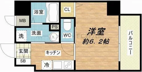 エスカーサ心斎橋EAST【4階】の間取り