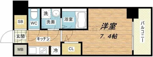 サムティ大阪GRAND EASTⅡ【8階】の間取り