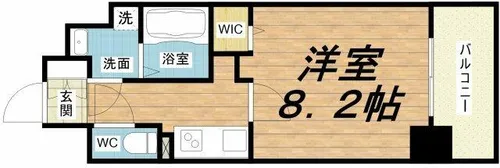 エスグランデ難波グランツ【8階】の間取り