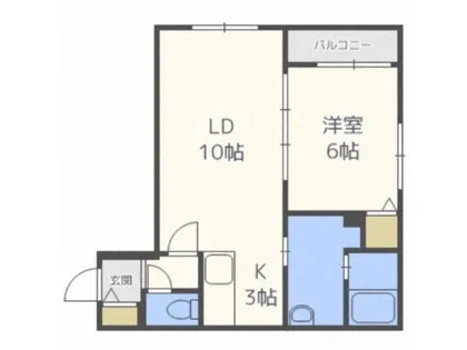 クラリス平岸Ⅱ【105号室】の間取り