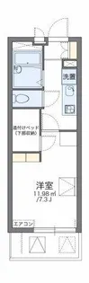 レオパレス鈴風【210号室】の間取り