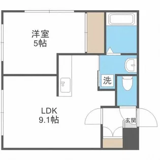 イングレッソ南7条【4階】の間取り