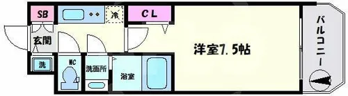 セレニテ日本橋プリエ【14階】の間取り