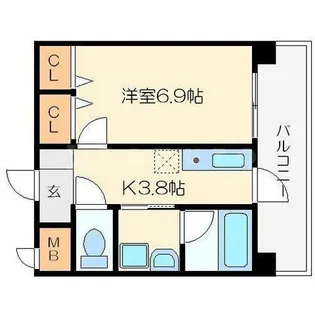 willDo難波wⅡ【7階】の間取り