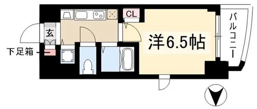 プレサンス金山グリーンパークス【0901号室】の間取り