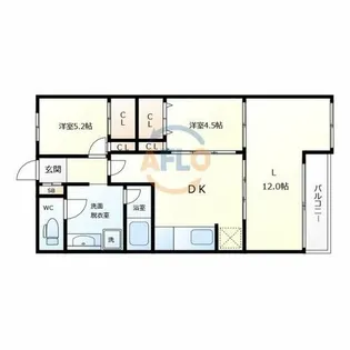 帝塚山セントポリア【5階】の間取り