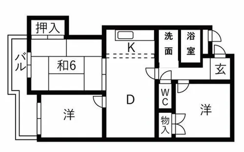 マリンハイツ【3C号室】の間取り