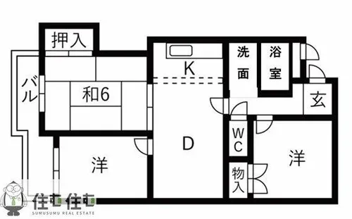 マリンハイツ【3C号室】の間取り