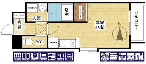 エクセレント上新18【6階】の間取り