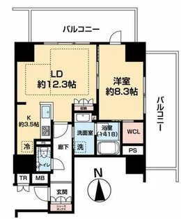 ザ・ハウス豊橋WEST 1204号室【12階】の間取り