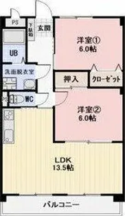 Clair IMAI【1階】の間取り