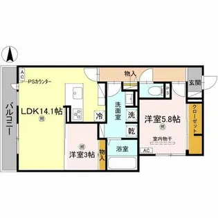 Clashist新森【2階】の間取り