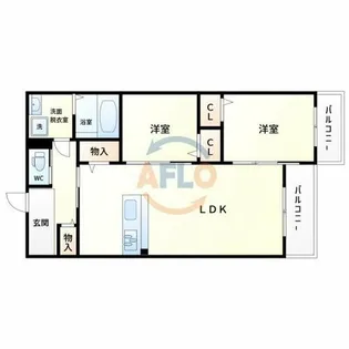K1阪南町【2階】の間取り