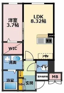 LEGALAND福島North【2階】の間取り