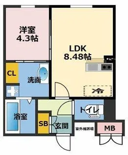 LEGALAND福島North【3階】の間取り
