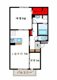 サニーテラス喜連【2階】の間取り