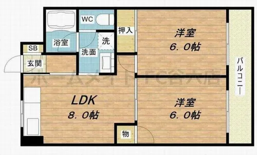 エクセルハイム川富【9階】の間取り