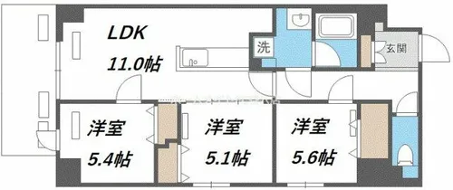 プレサンスNEO新深江リュミエル【5階】の間取り