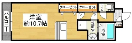 コスモス大里【603号室】の間取り