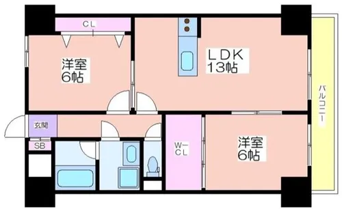 パークモダン住之江公園【904号室】の間取り
