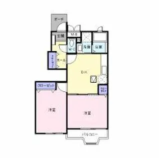 グランデカメリア山の手Ⅴ【101号室】の間取り