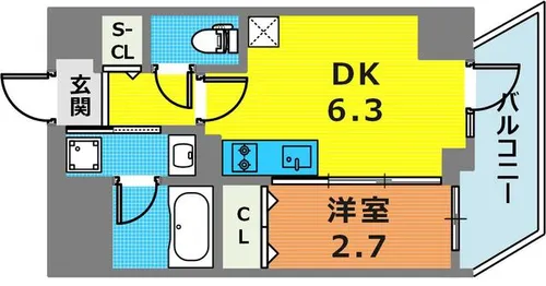 グランボヌール【702号室】の間取り