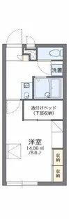 レオパレス二田【111号室】の間取り