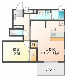 フリーデンハオス【1階】の間取り