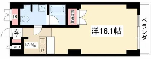 スクエア名駅南【0311号室】の間取り