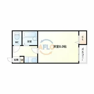 クレセント塚本【2階】の間取り