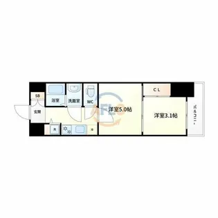 プランドール新大阪【3階】の間取り
