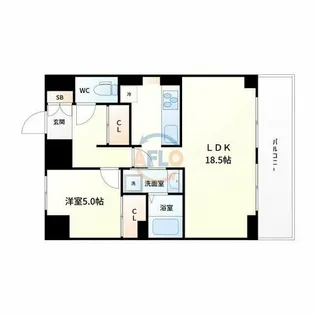 プランドール新大阪【14階】の間取り