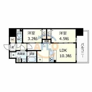 スプランディッド新金岡【11階】の間取り
