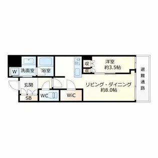 Brillia Tower堂島【9階】の間取り
