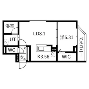 カレラ水車町【5階】の間取り